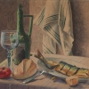 Still life with a kitchen towel